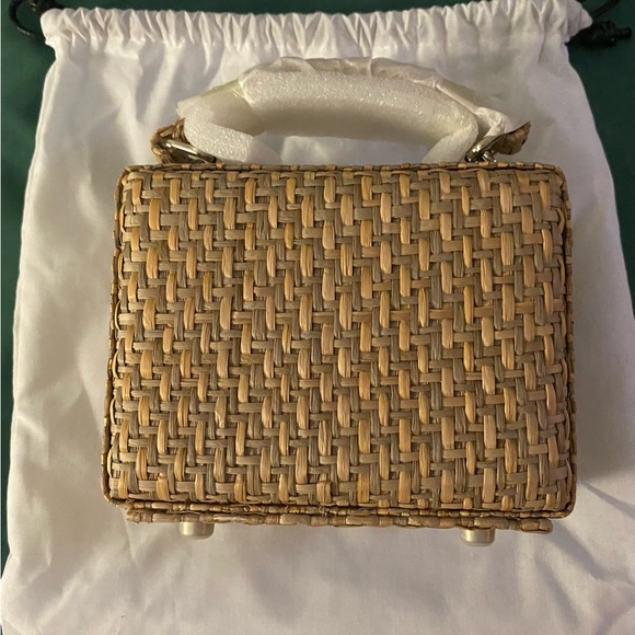 Brandon Blackwood Mini Kendrick Trunk Straw Wicker - Picture 3 of 4